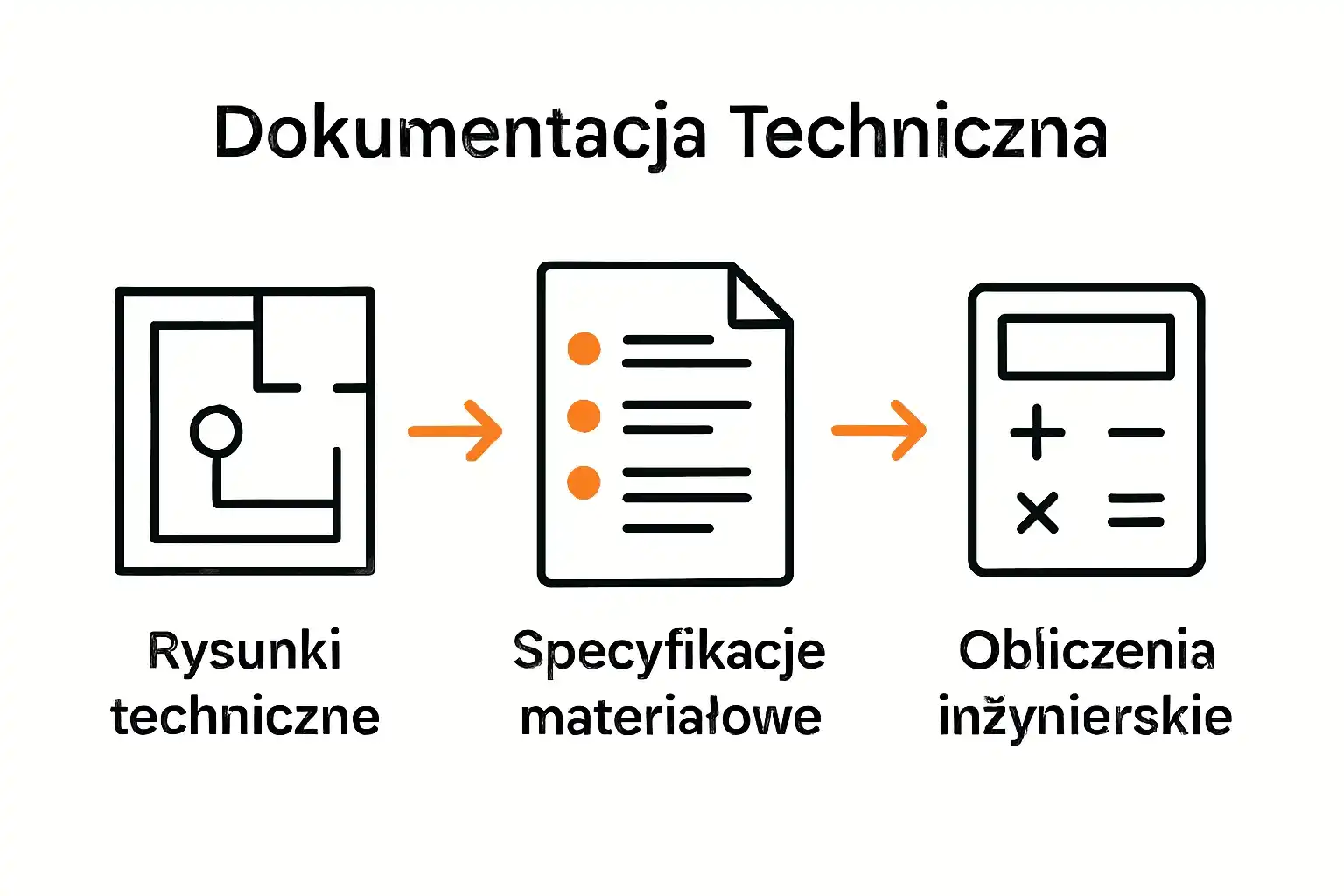 Infografika porównująca kluczowe elementy dokumentacji technicznej instalacji