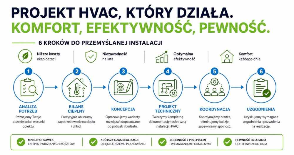 Etapy projektowania instalacji HVAC â€” od analizy potrzeb po dokumentacjÄ™ wykonawczÄ…