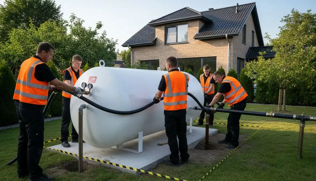 Montaż zbiornika LPG